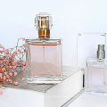 Clear 15ml 30ml 50ml 100ml perfume rectangular square glass bottle with pump spray cap